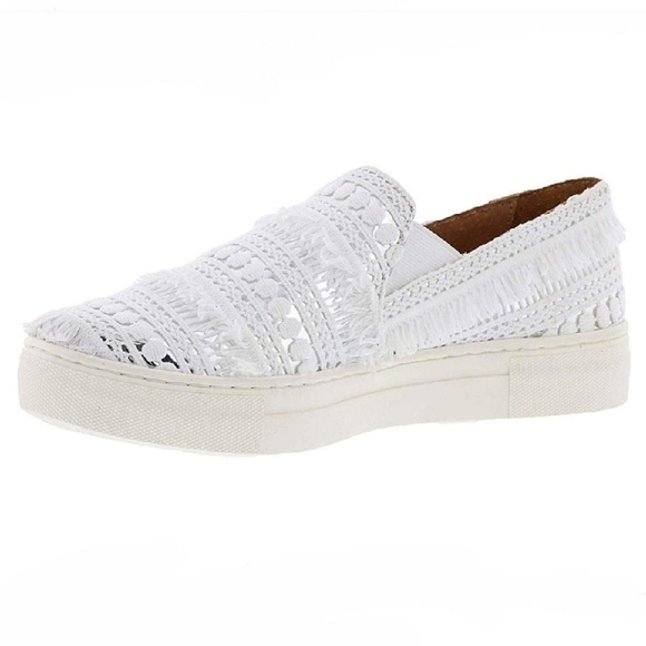 Darling Fringed Seychelles White Slip-On Sneaker - Picture 5 of 7